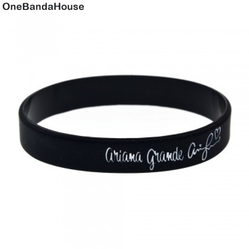 OneBandaHouse 1PC Ariana Grande Dangerous Woman Silicone Wristband Black Fashion Gift Bracelet