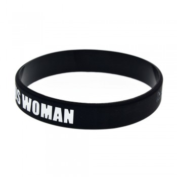 OneBandaHouse 1PC Ariana Grande Dangerous Woman Silicone Wristband Black Fashion Gift Bracelet