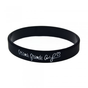 OneBandaHouse 1PC Ariana Grande Dangerous Woman Silicone Wristband Black Fashion Gift Bracelet