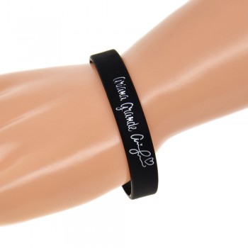 OneBandaHouse 1PC Ariana Grande Dangerous Woman Silicone Wristband Black Fashion Gift Bracelet