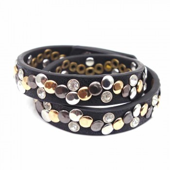 Fashion Pulseira Masculina Pulseira Leather Bracelet for Women Brand Fashion Punk Wide Rivet Cuff Women Men Jewelry Accessory