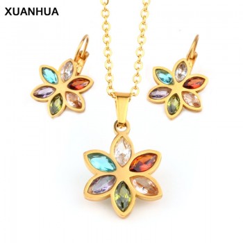 XUANHUA Fashion Stainless Steel Wedding Jewelry Sets For Women Bridal Jewelry Sets And Stone Womens Clothing amp; Accessories