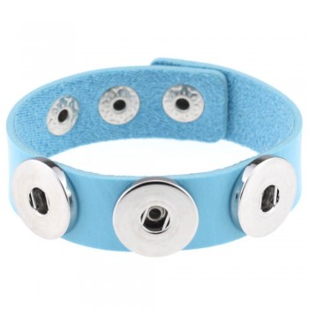 1pc many colors import pu leather snaps bracelet for 18/20MM  buttons fit snaps