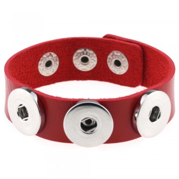 1pc many colors import pu leather snaps bracelet for 18/20MM  buttons fit snaps