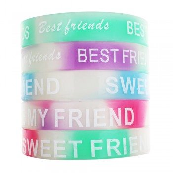 10 Pcs Word Customzied Best Friend Bracelets Bangles Unisex Turret Games Rubber Flexible Friendship Bracelets Wristband Bangles