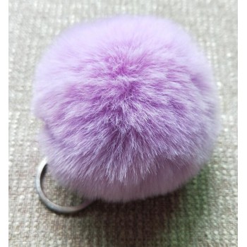 8CM 13 Colors Fluffy Rabbit Fur Ball Key Chain Cute Cream Black Pompom Artificial Rabbit Fur Keychain Women Car Bag Key Ring