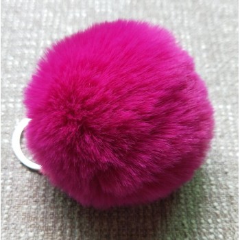 8CM 13 Colors Fluffy Rabbit Fur Ball Key Chain Cute Cream Black Pompom Artificial Rabbit Fur Keychain Women Car Bag Key Ring