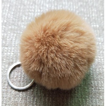 8CM 13 Colors Fluffy Rabbit Fur Ball Key Chain Cute Cream Black Pompom Artificial Rabbit Fur Keychain Women Car Bag Key Ring
