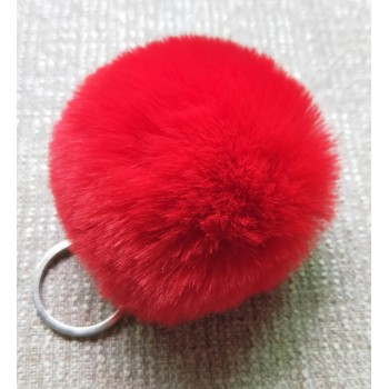 8CM 13 Colors Fluffy Rabbit Fur Ball Key Chain Cute Cream Black Pompom Artificial Rabbit Fur Keychain Women Car Bag Key Ring