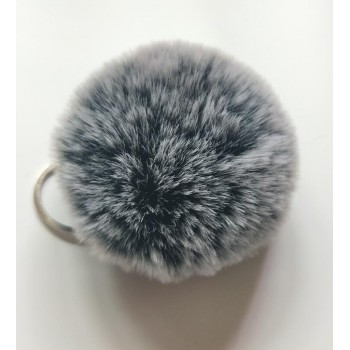 8CM 13 Colors Fluffy Rabbit Fur Ball Key Chain Cute Cream Black Pompom Artificial Rabbit Fur Keychain Women Car Bag Key Ring