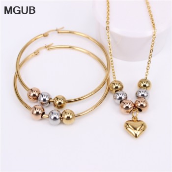 MGUB New stainless steel beads (earrings necklace) manual suit 4 options Earrings free choice 30mm-70mm Free shipping