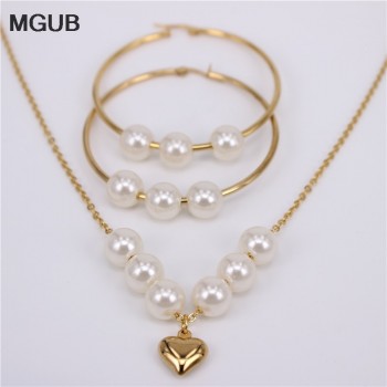 MGUB New stainless steel beads (earrings necklace) manual suit 4 options Earrings free choice 30mm-70mm Free shipping