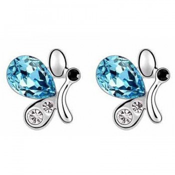 Sales 2018 New Butterfly Jewelry Sets Necklace + Earring+Bracelet Crystal Set Fashion Jewelry