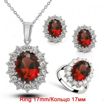 Fashion Blue Crystal Stone Wedding Jewelry Sets For Brides Silver Color Necklace Set For Women African Jewelry Sets amp; More