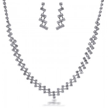 Wedding Jewelry Crystal Bridal Gifts Choker Necklace Earrings Set Wedding Jewelry Sets Brides Hot Selling Wedding Jewelry Sets