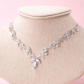 Luxury Cubic Zirconia Tiara and Necklace Earring for Women Wedding Jewelry Set for Bride Zircon Crowns CZ Jewelry Bijoux ML602