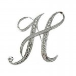 Hot Sale Rhinestone 26 Letters Women Girls Sweater Scarf Suit Charming Female Brooch Pin Fashion Jewelry Banquet Accessories A-S
