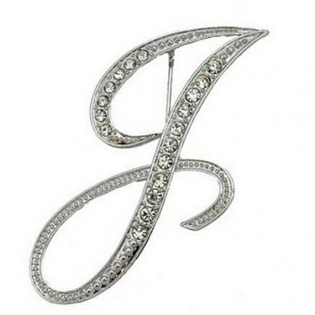Hot Sale Rhinestone 26 Letters Women Girls Sweater Scarf Suit Charming Female Brooch Pin Fashion Jewelry Banquet Accessories A-S
