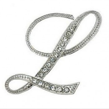 Hot Sale Rhinestone 26 Letters Women Girls Sweater Scarf Suit Charming Female Brooch Pin Fashion Jewelry Banquet Accessories A-S