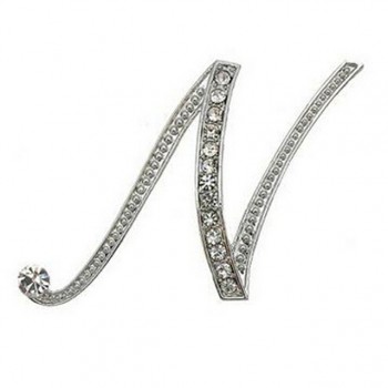Hot Sale Rhinestone 26 Letters Women Girls Sweater Scarf Suit Charming Female Brooch Pin Fashion Jewelry Banquet Accessories A-S