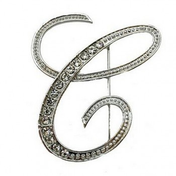 Hot Sale Rhinestone 26 Letters Women Girls Sweater Scarf Suit Charming Female Brooch Pin Fashion Jewelry Banquet Accessories A-S