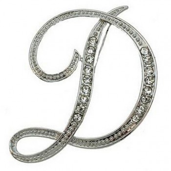 Hot Sale Rhinestone 26 Letters Women Girls Sweater Scarf Suit Charming Female Brooch Pin Fashion Jewelry Banquet Accessories A-S