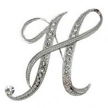 Hot Sale Rhinestone 26 Letters Women Girls Sweater Scarf Suit Charming Female Brooch Pin Fashion Jewelry Banquet Accessories A-S