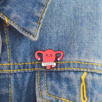 Feminism Liberalism Hurray ! Womens Feminist Motivational Female Red Rose Girl Power Uterus I Do What I Want Enamel Brooch Pin