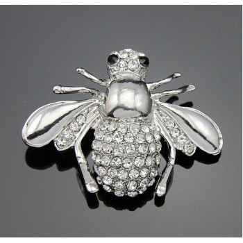 Elegant Peacock Butterfly Rhinestone Brooch Pin Bee Leopard Music Note Simulated Pearl Fashion Brooches Flower Crown Brooch Gift