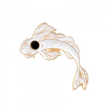 QIHE JEWELRY Yin Yang Pins Collection ~ Yin-Yang Cat And Yin-Yang Fish Brooches Badges Enamel pins Japanese Fish Jewelry