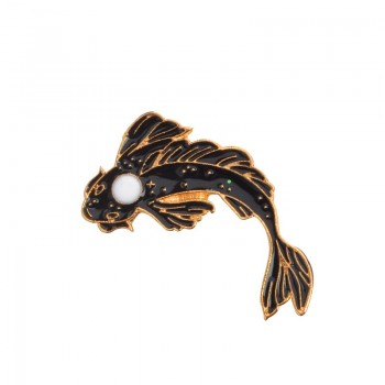 QIHE JEWELRY Yin Yang Pins Collection ~ Yin-Yang Cat And Yin-Yang Fish Brooches Badges Enamel pins Japanese Fish Jewelry