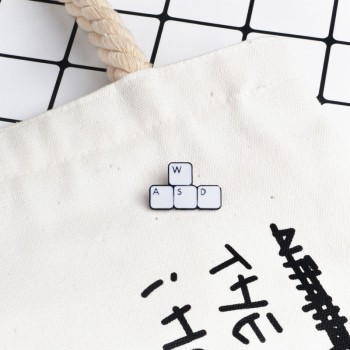 Brooch and Pin Waffles Flying Spaghetti Monster Edgar Allan Poe Keyboard Shooting gesture Text message Enamel Pins Badges