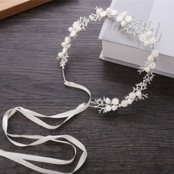 Shinny Crystal Bridal Wedding Head Piece Bride Headwear Headband Hair Band 100% Handmade Flower Women Party Jewelry Accessories