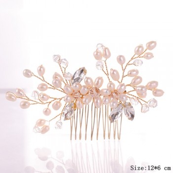 Wedding Rhinestone Pearl Hair Combs Bridal Hair Accessories Wedding Jewelry Bride Hair Combs Women Head Ornaments tocado novia