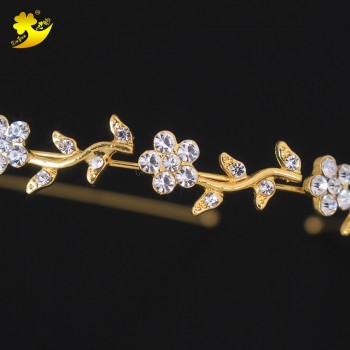 Xinyun Rhinestones Bridal Hair Accessories Women Rhinestones Crown Simple Diadem Wedding Hair Jewelry Bride Gifts Hair Tiaras