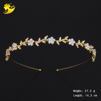 Xinyun Rhinestones Bridal Hair Accessories Women Rhinestones Crown Simple Diadem Wedding Hair Jewelry Bride Gifts Hair Tiaras