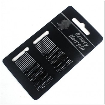 24pcs/lot Women Gold Black Drip Invisible Hair Grips Curly Wavy Bobby Pins For Daily Use Wedding Party Hair Maker