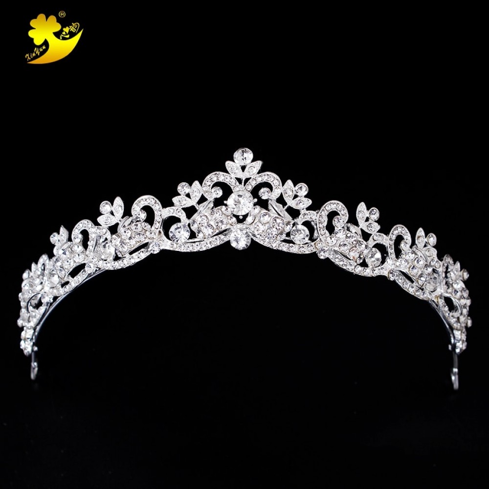 Xinyun Wedding Hair Tiaras Shining Rhinestones Cheveux Coroa Princesa Beautiful  Hot Sale Women Hair Jewelry Bright Accessories