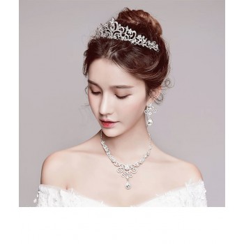 2018 Women Princess Crown Headband Crystal Rhinestone Tiara And Crowns Hair Band Jewelry Silver Bridal Hair Accessories Wedding