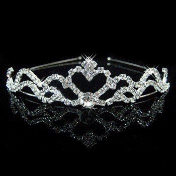 2018 Women Princess Crown Headband Crystal Rhinestone Tiara And Crowns Hair Band Jewelry Silver Bridal Hair Accessories Wedding