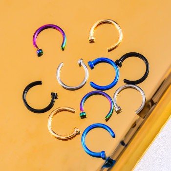 MISANANRYNE Fake Septum Medical Titanium Nose Ring Silver Gold Body Clip Hoop For Women Septum Piercing Clip Jewelry Gift 1pc