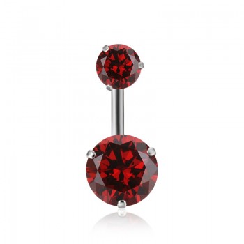 QCOOLJLY New Brand AAA Zircon Style Crystal Body Jewelry Belly Button Ring Body Piercing Navel Piercing Silver Color Ombligo