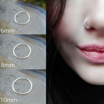 1 pcs New Arrival Surgical Steel 0.8mm Cartilage Piercing Stud Thin Small Nose Ring Hoop Fashion Jewelry