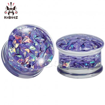Kubooz piercing transparent acrylic saddle ear plugs and tunnel body jewelry gauges 10mm earrings expander pair selling 00g