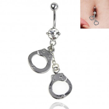 Shellhard Sexy Dangle Belly Bars Belly Button Rings Fashion Surgical Steel Rhinestone Body Jewelry Navel Piercing Rings