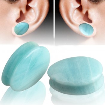 2pcs Fashion Stone Teardrop Ear Plugs Tunnel Piercings Plugs Earring Gauges Ear Expanders Stretcher Plug Ear Body Piercings Ring