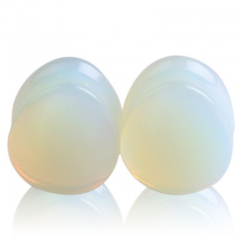 2pcs Fashion Stone Teardrop Ear Plugs Tunnel Piercings Plugs Earring Gauges Ear Expanders Stretcher Plug Ear Body Piercings Ring
