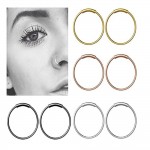 TIANCIFBYJS Steel Hinged Clicker Seamless Piercing Nose Ring Hoop Lip Ear Ring-6/8/10mm Body Jewelry Piercing Clip Gift 1pcs 22g