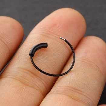 TIANCIFBYJS Steel Hinged Clicker Seamless Piercing Nose Ring Hoop Lip Ear Ring-6/8/10mm Body Jewelry Piercing Clip Gift 1pcs 22g