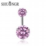 SHUANGR Fashion Hot Sexy Factory Price Anti Allergy Simple Lounger Titanium Earrings Ear Nail Belly Button Rings Navel Piercing